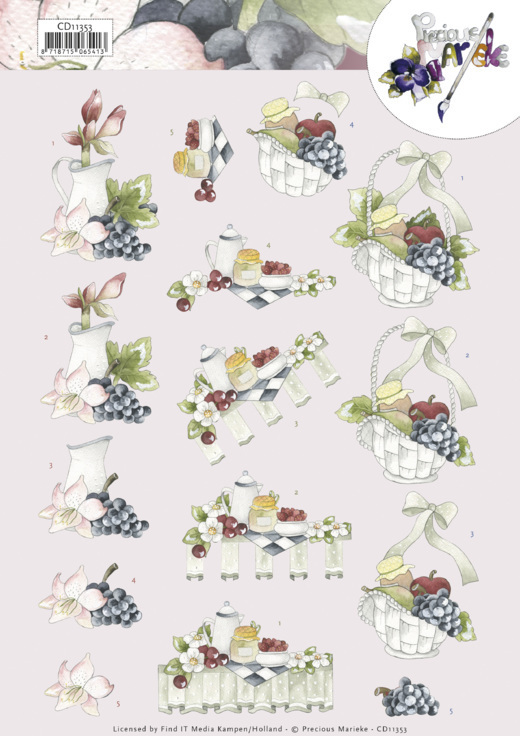 3D Cutting Sheet - Precious Marieke - Grapes
