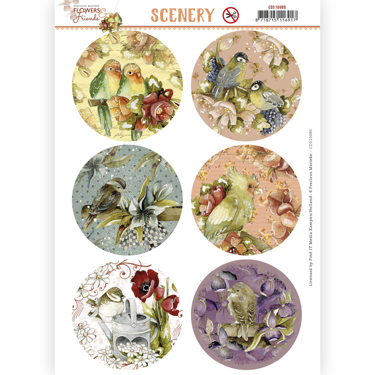 Scenery - Precious Marieke - Aquarella - Flowers and Friends Round