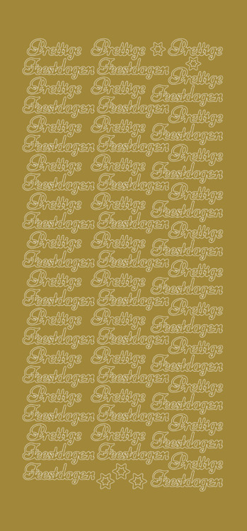 Prettige feestdagen klein - Gold