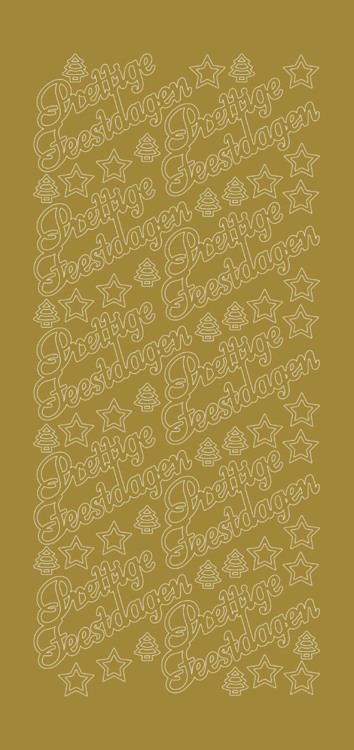 Prettige feestdagen groot - Gold
