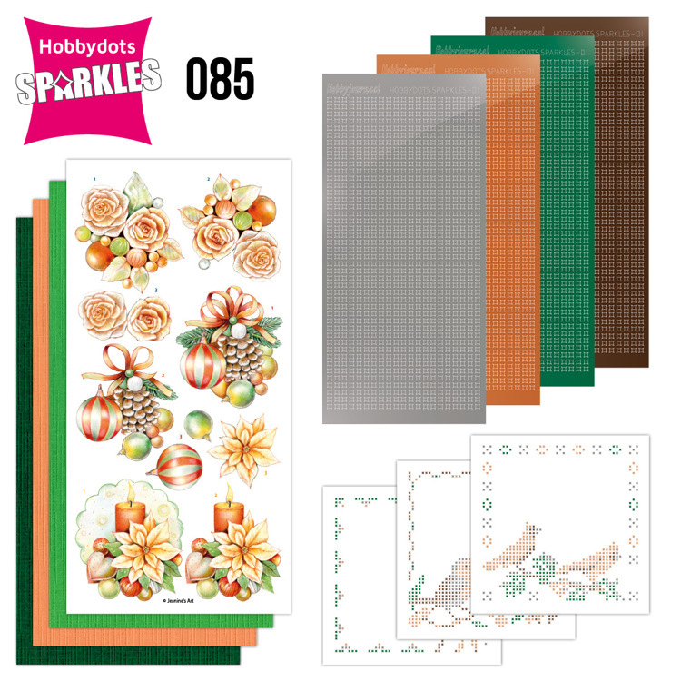 Sparkles Set 85 - Jeanine's Art - Salmon Christmas Baubles