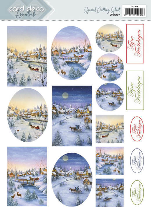 3D Cutting Sheets - Card Deco Essentials - Winter - Dutch