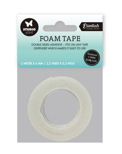 Studio Light Doublesided foam tape 1mm thick - 0,6mm wide SL-ES-FOAMT02 60x60mm (11-22)