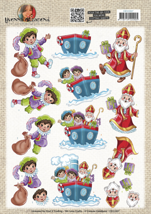 3D Cutting Sheet - Yvonne Creations - Zie ginds komt de stoomboot