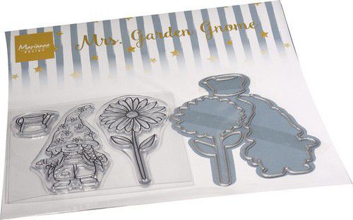 Marianne D Clear Stamp & die set - Mrs. Garden Gnome CS1126 150x150mm (01-23)