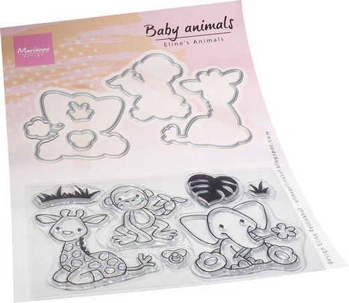 Marianne D Clear Stamp & die set - Eline's Baby dieren EC0199 150x210cm (02-23)