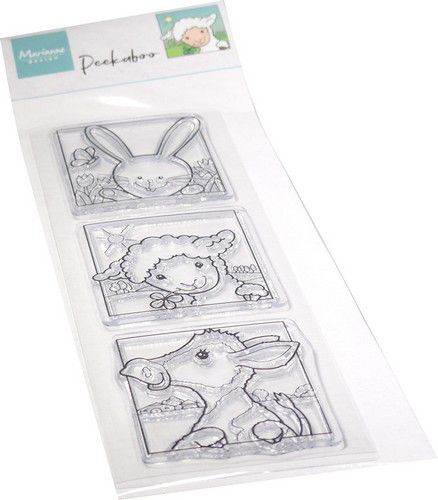 Marianne D Clear Stamp Hetty's Peek-a-boo Lente dieren CS1115  (02-23)