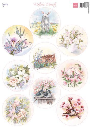 Marianne D Decoupage Mattie's cirkels - Lente MB0208 A4 (02-23)