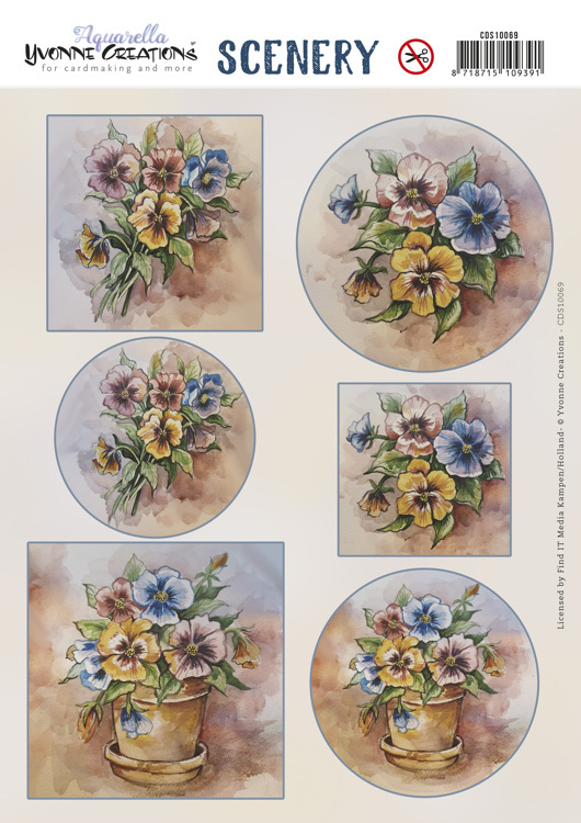 Scenery - Yvonne Creations - Aquarella - Violets