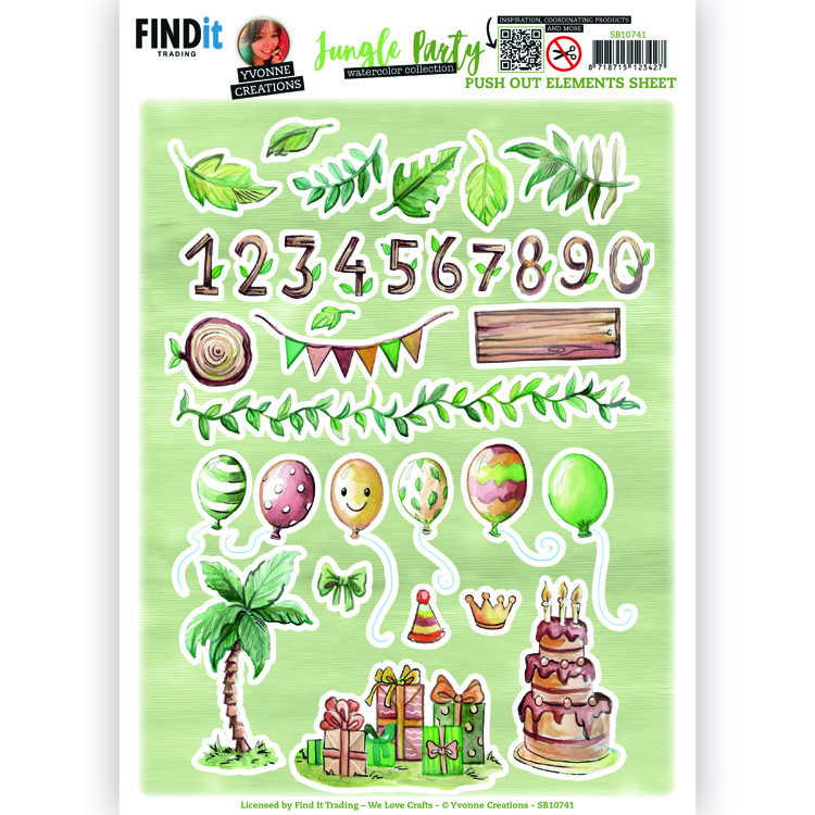 Push Out - Yvonne Creations - Jungle Party - Small Elements - A