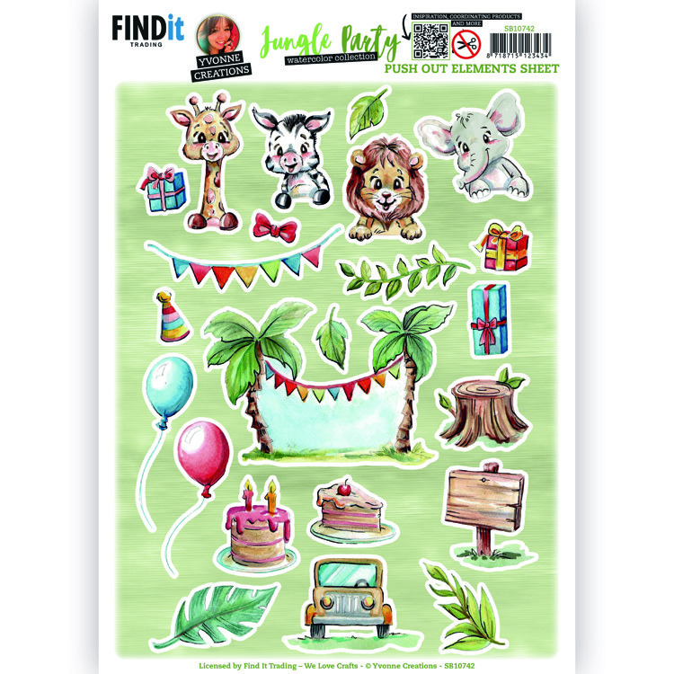 Push Out - Yvonne Creations - Jungle Party - Small Elements - B