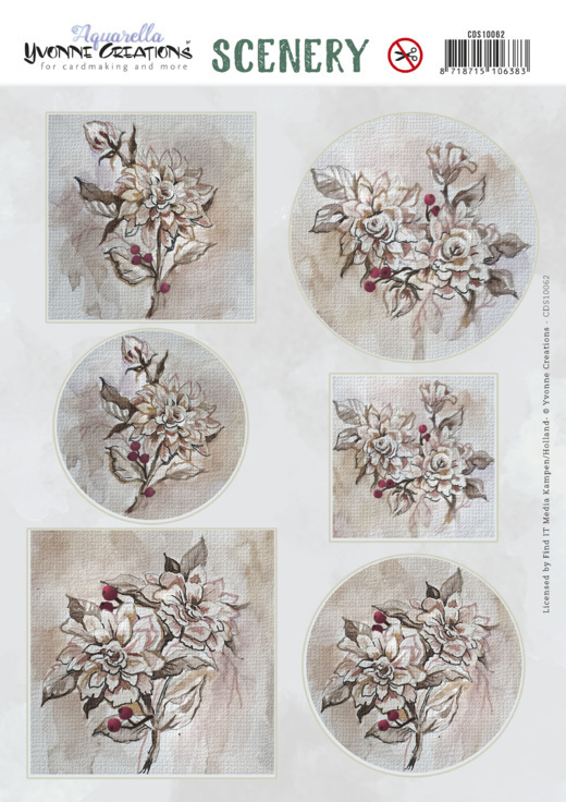 Scenery - Yvonne Creations - Aquarella - Vintage Flowers