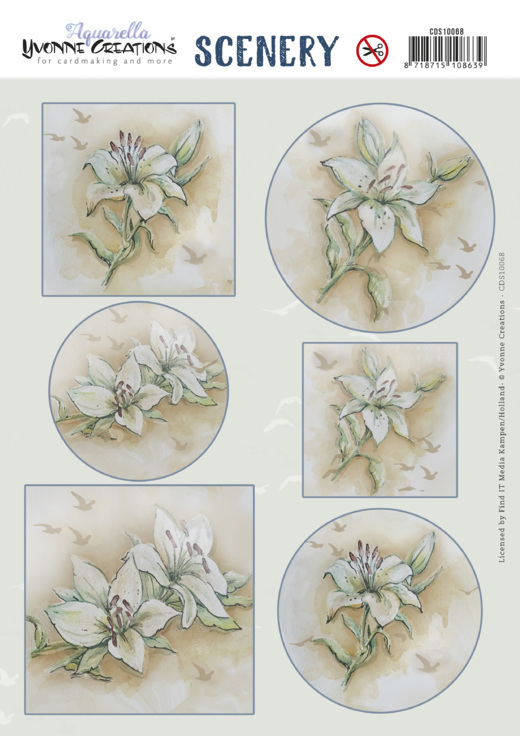Scenery - Yvonne Creations - Aquarella - White Lily