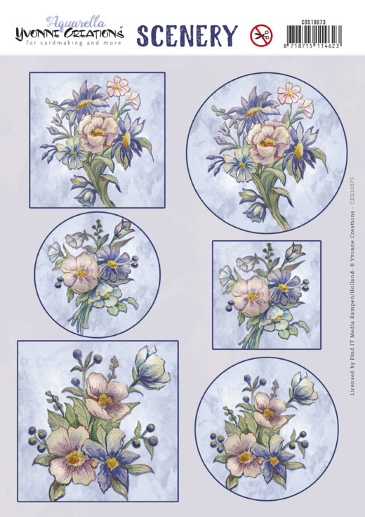 Scenery - Yvonne Creations - Aquarella - Field Flowers