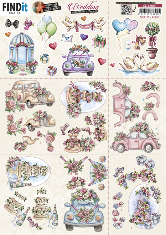 3D Cutting Sheets - Yvonne Creations - Wedding - Mini
