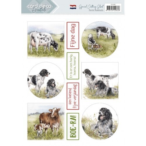 Cutting Sheets - Card Deco Essentials - Farm Animals - Dutch