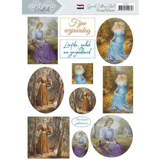 Special Cutting Sheet - Card Deco Essentials - Vintage Women - NL