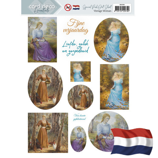 Special Push Out Sheet - Card Deco Essentials - Vintage Women - NL