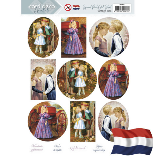 Special Push Out Sheet - Card Deco Essentials - Vintage Kids - NL