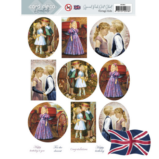 Special Push Out Sheet - Card Deco Essentials - Vintage Kids - EN
