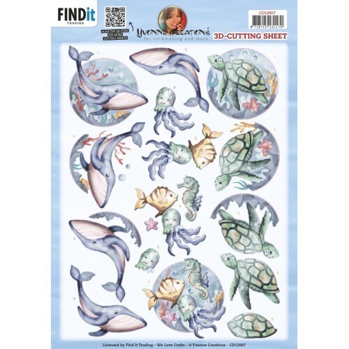 3D Cutting Sheets - Yvonne Creations - Colorful Ocean