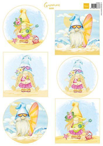 Marianne D Decoupage Gnomes - Surf VK9601 A4 (06-23)