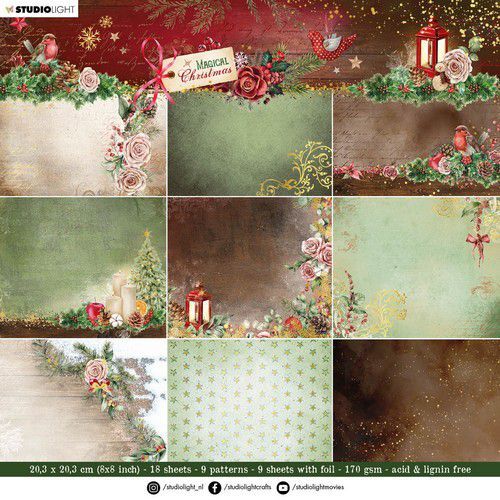 Studio Light Paper Pad Magical Christmas nr.103 SL-MC-PP103 203x203mm (06-23)