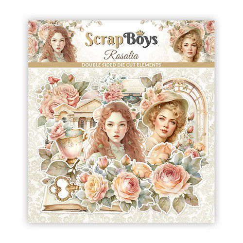 ScrapBoys Rosalia Die cut elements ROSA-12 190gr 47pcs (08-23)