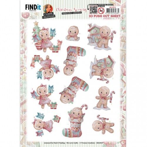3D Push-Out - Yvonne Creations - Christmas Scenery - Gingerbread