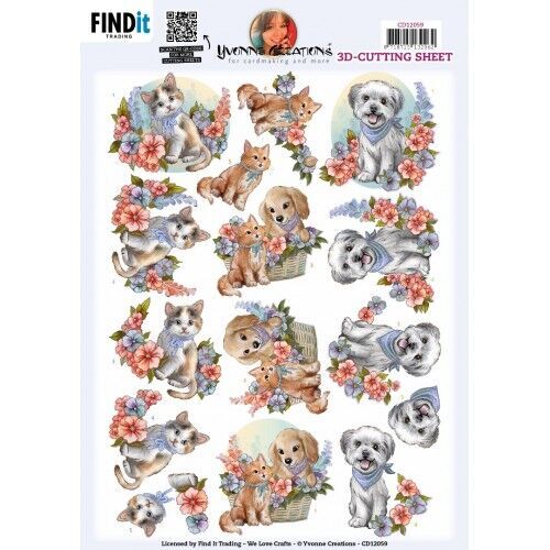3D Cutting Sheet - Yvonne Creations - Pets Dog