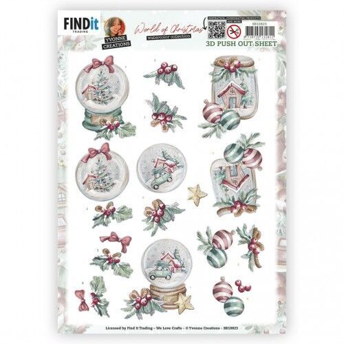 3D Push-Out - Yvonne Creations - World of Christmas - Christmas Globe