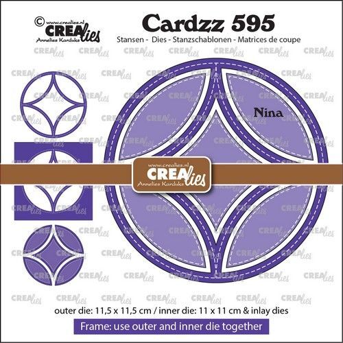 Crealies Cardzz Frame & inlay Nina CLCZ595 max. 11,5 x 11,5 cm (10-23)