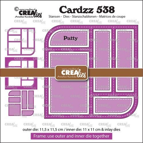 Crealies Cardzz Frame & inlay Patty CLCZ538 max. 11,5 x 11,5 cm (10-23)