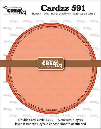 Crealies Cardzz Dubbele ronde kaart CLCZ591 max.13,5x13,5cm (07-23)