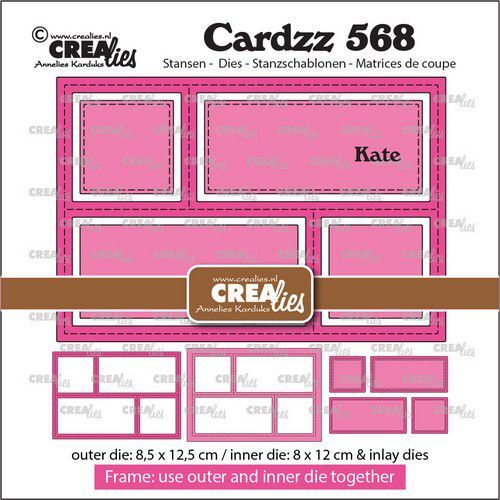Crealies Cardzz Frame & Inlay Kate CLCZ568 max. 8,5 x 12,5 cm (04-23)