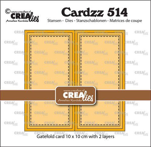 Crealies Cardzz Gatefold 10 x 10 cm CLCZ514 folded 10 x 10 cm (04-23)