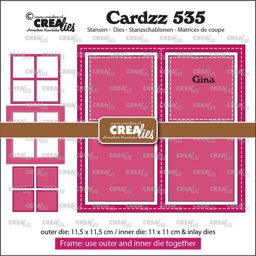 Crealies Cardzz Frame & Inlay Gina CLCZ535 max. 11,5 x 11,5 cm (03-23)