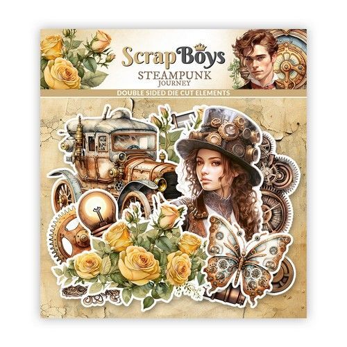 ScrapBoys Steampunk Journey Die cut elements STJO-12 250gr 47pcs (11-23)