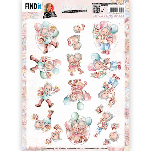 3D Cutting Sheet - Yvonne Creations - Young at Heart - Party