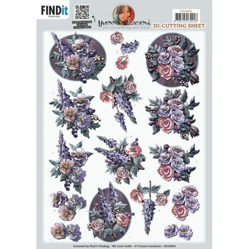 Monkshood 3D Cutting Sheet, Yvonne Creations