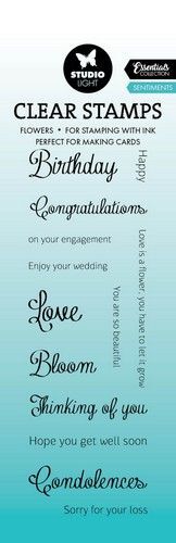 Studio Light Clear Stamp Sentiments Essentials nr.589 SL-ES-STAMP589 46,2x142x3mm (01-24)