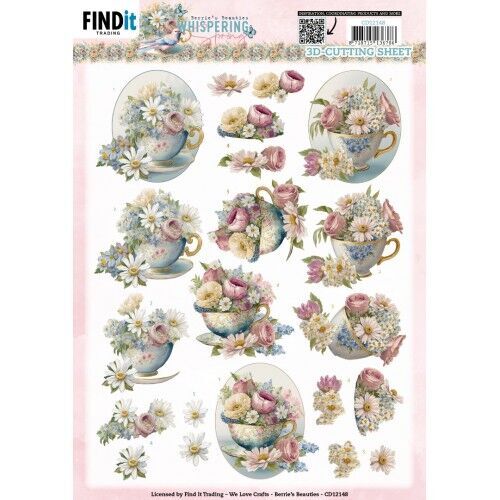3D Cutting Sheet - Berries Beauties - Whispering Spring - Tea