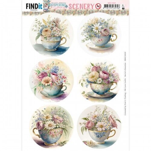 Push-Out Scenery  - Berries Beauties - Whispering Spring - Tea Round
