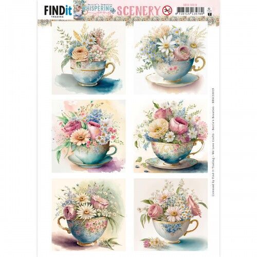 Push-Out Scenery  - Berries Beauties - Whispering Spring - Tea Square