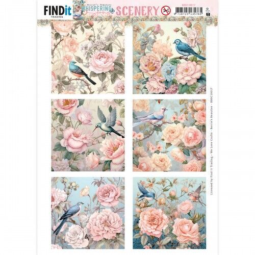 Push-Out Scenery - Berries Beauties - Whispering Spring - Birds Square