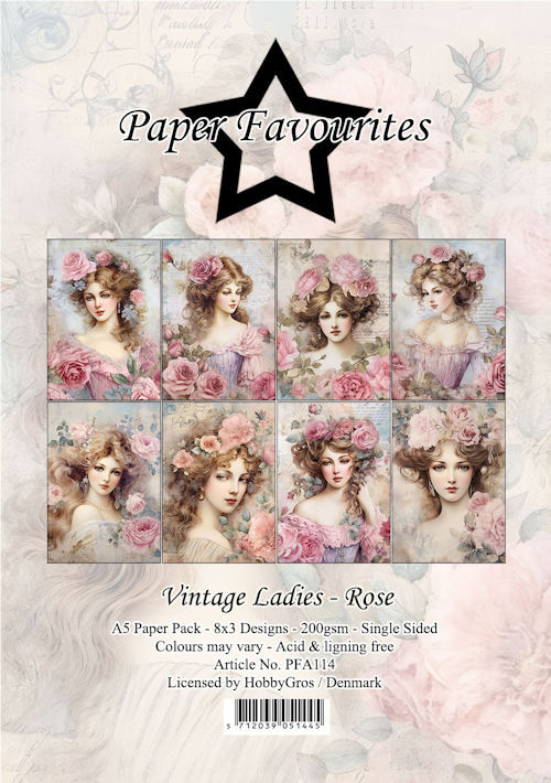 Paper Favourites A5 Vintage Ladies - Rose