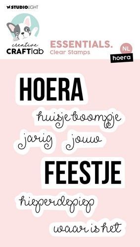 Studio Light Clear Stamp Hoera Essentials nr.600 CCL-ES-STAMP600 100x69x1mm (02-24)