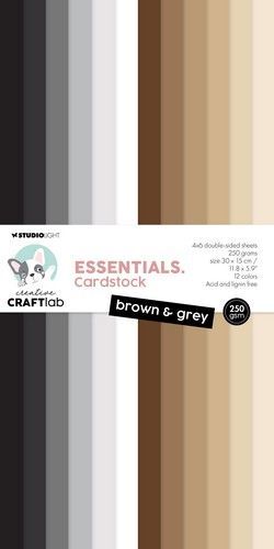 Studio Light Paper pad Brown&grey 250gsm Essentials nr.135 CCL-ES-PP135 300x150x9mm (02-24)