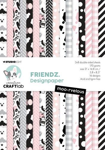 Studio Light Paper pad Moo-rvelous Friendz nr.134 CCL-FR-PP134 210x148x9mm (02-24)