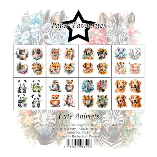 #4 Paper Favourites 15x15 cm Cute Animals